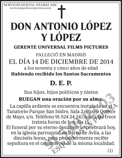 Antonio López y López